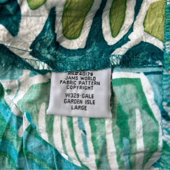 JAMS WORLD Women Size L Garden Isle Tropical Multi Green Hattie Tiered Dress. - Picture 8 of 11